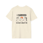 I Survived The Great Library Back Print T-Shirt