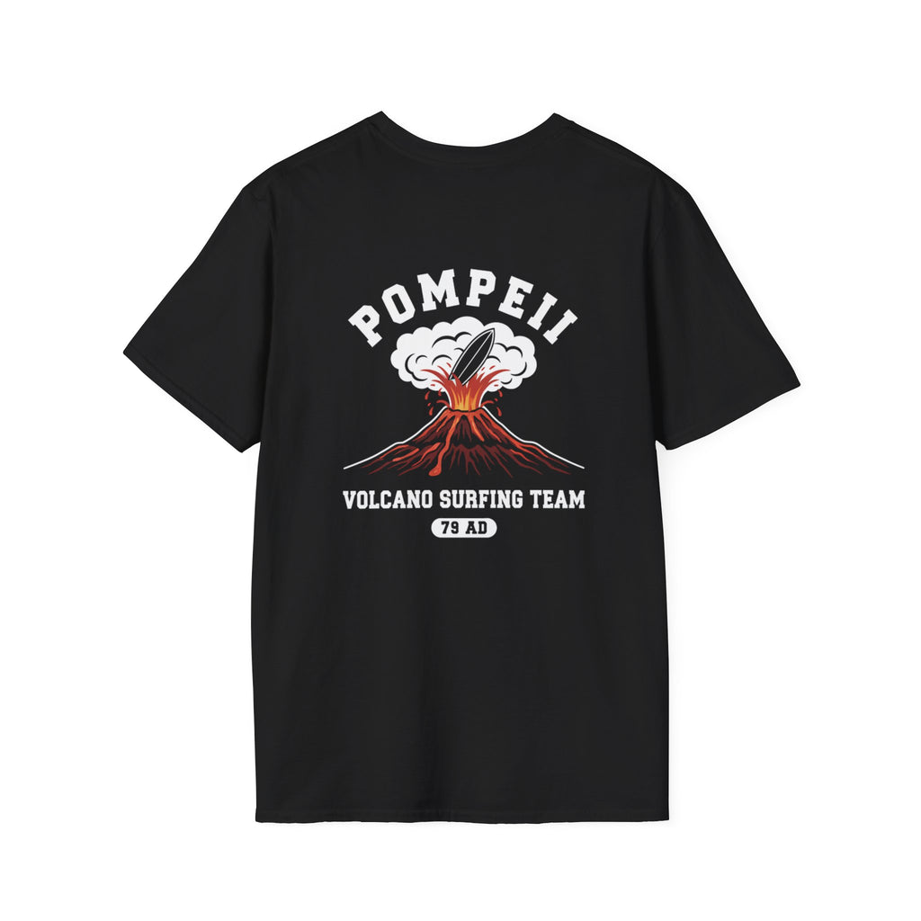 Pompeii Volcano Surfing Team Back Print T-Shirt