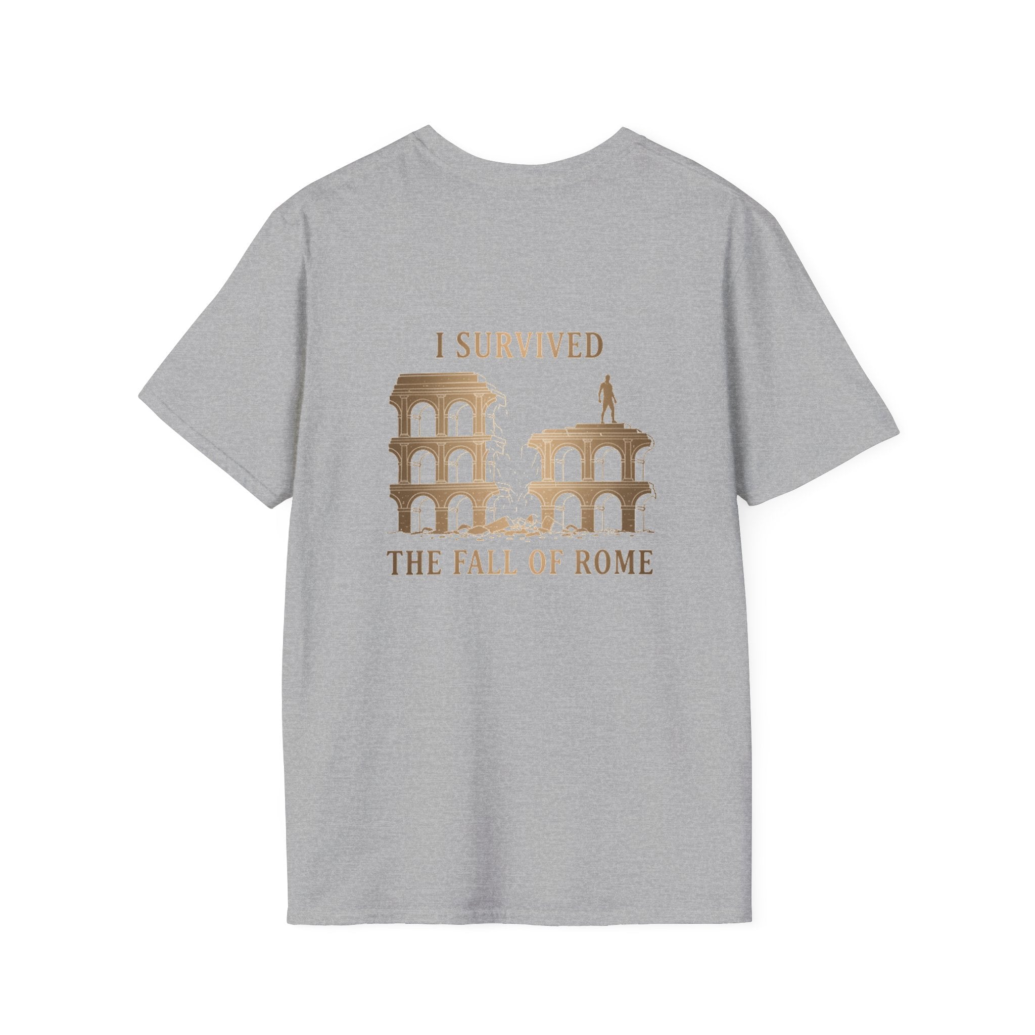 I Survived The Fall of Back Print T-Shirt