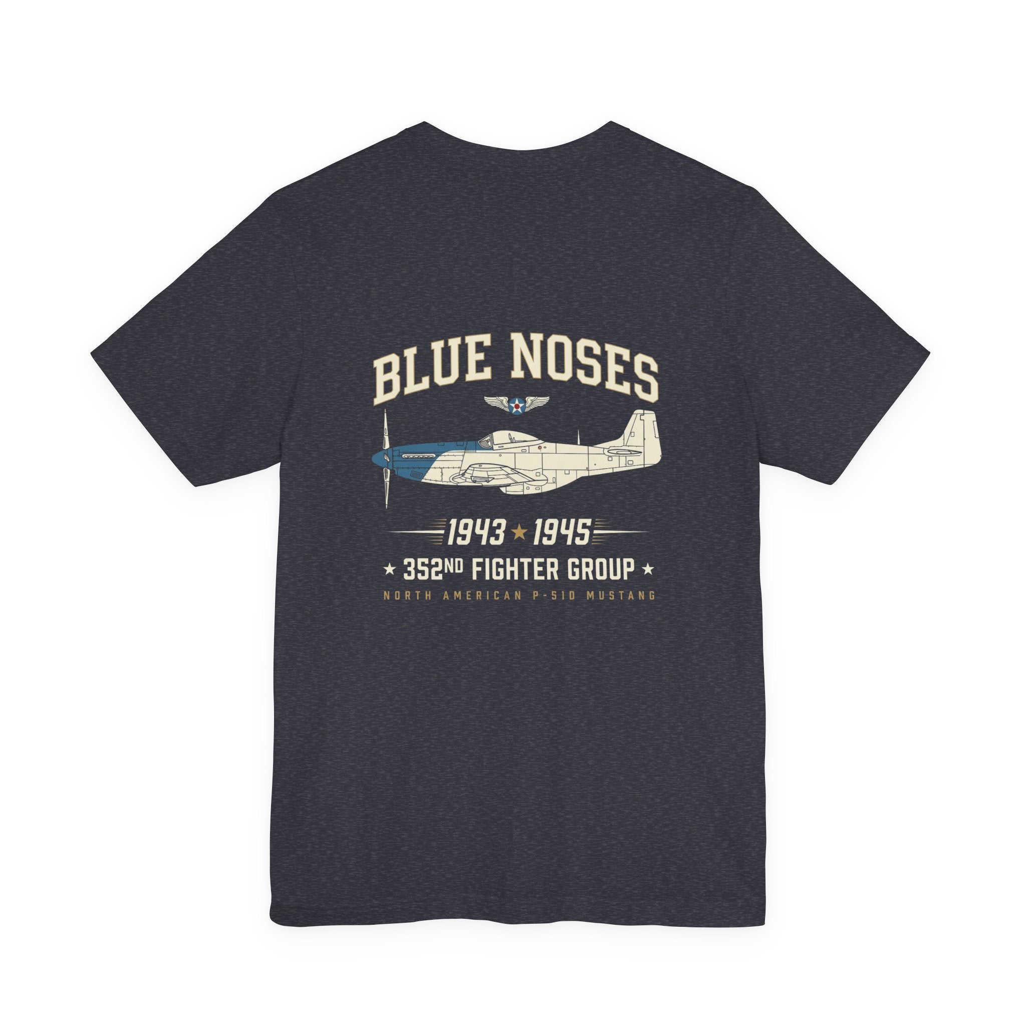 Blue Nosed Fighter Group Back Print Premium Tee