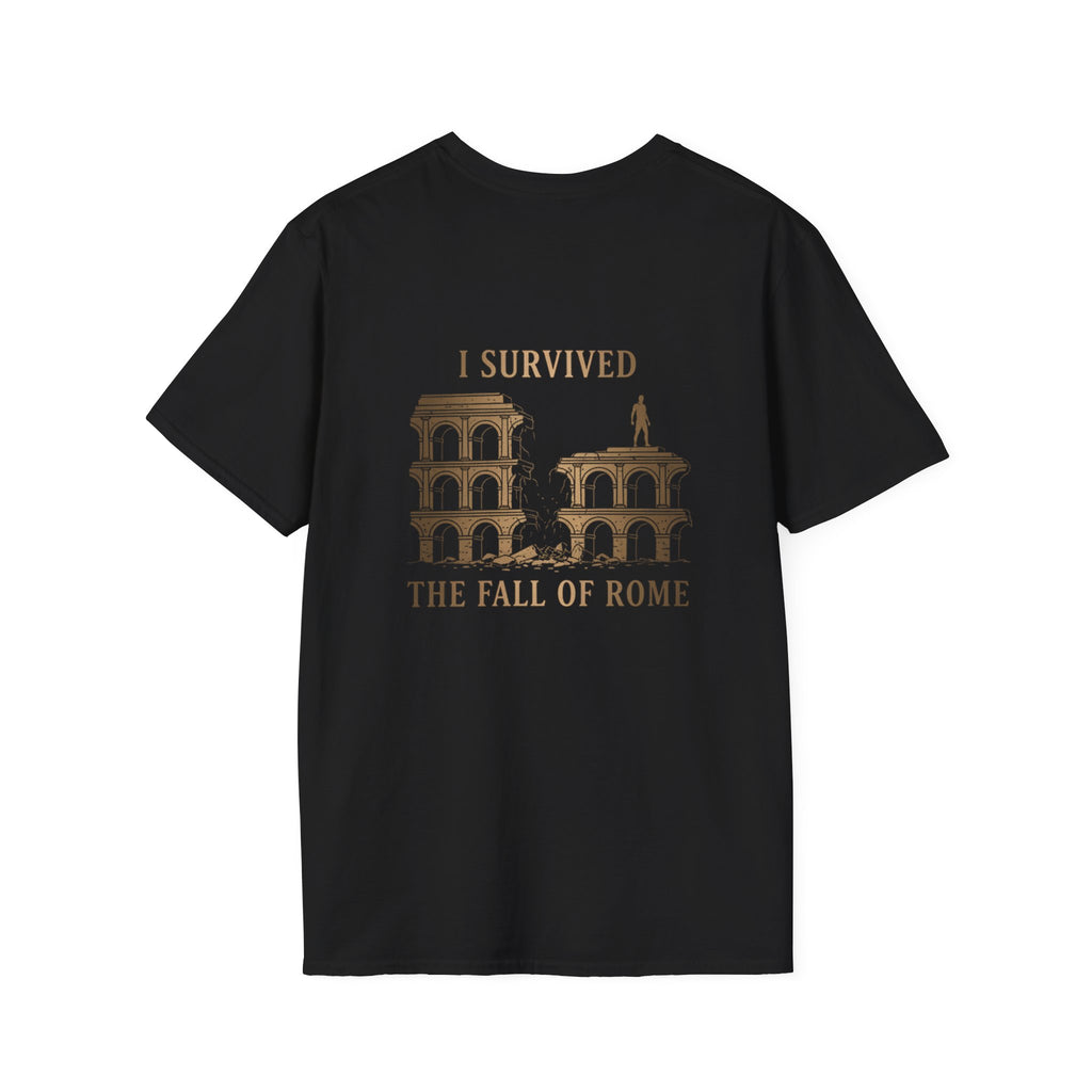 I Survived The Fall of Back Print T-Shirt