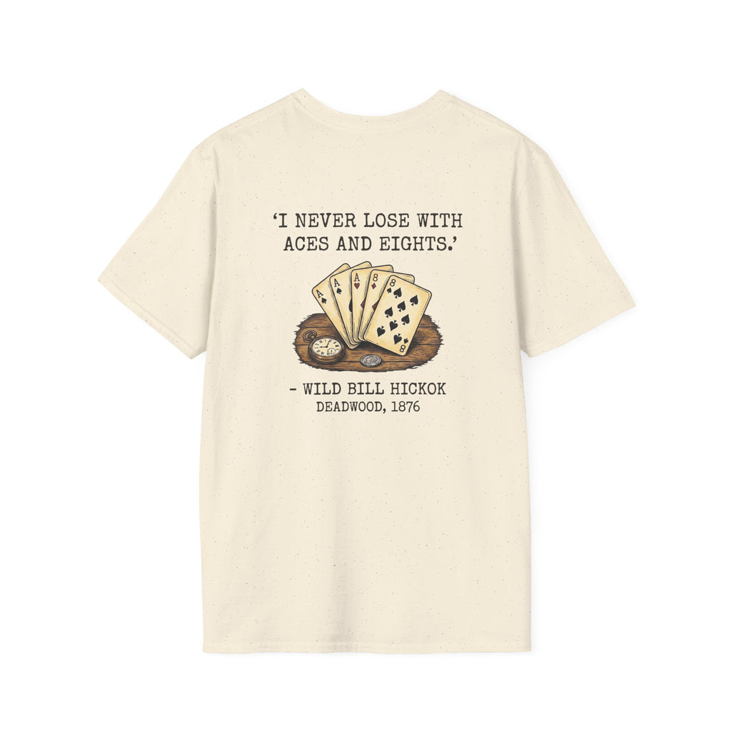 Dead Mans Hand Poker Back Print T-Shirt
