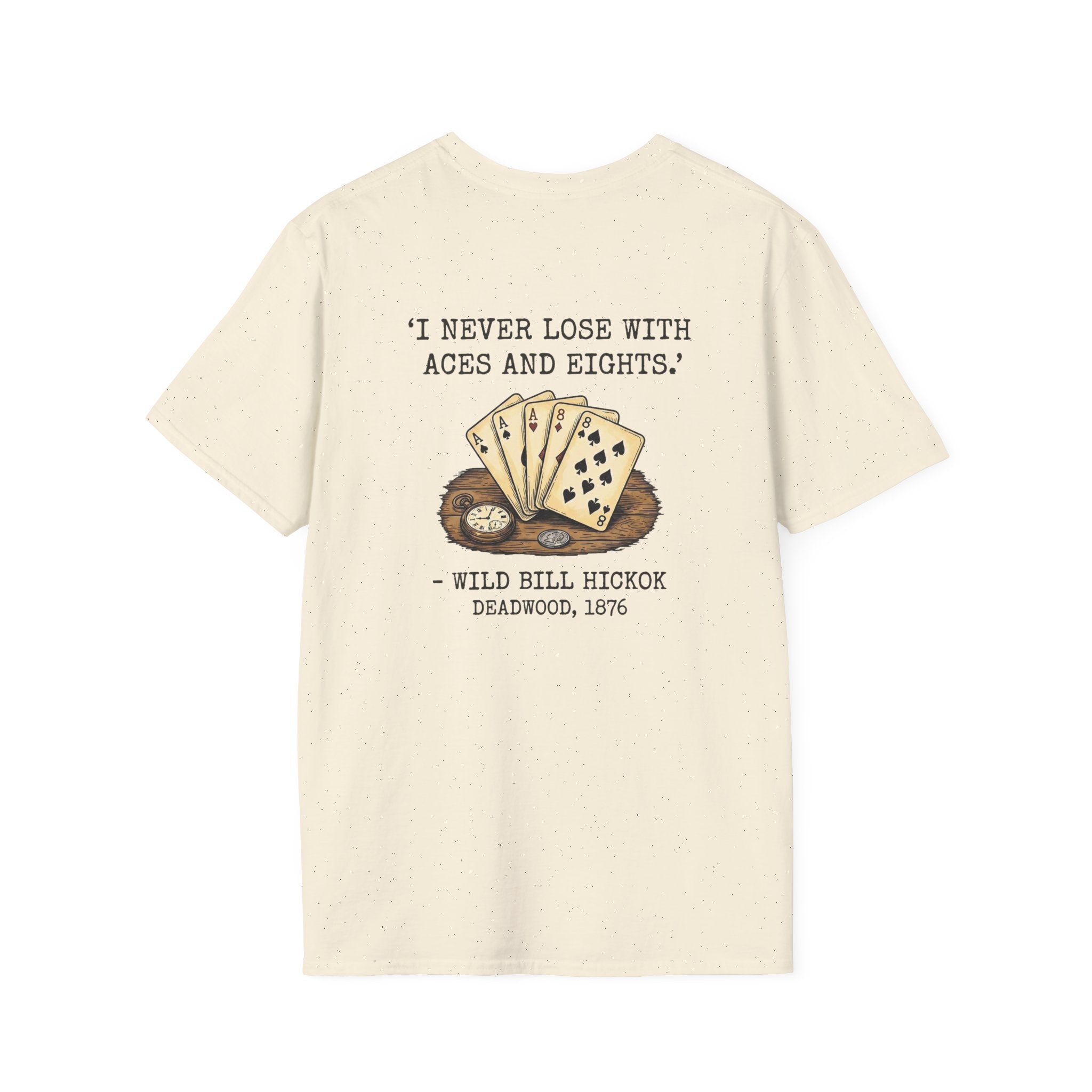 Dead Mans Hand Poker Back Print T-Shirt