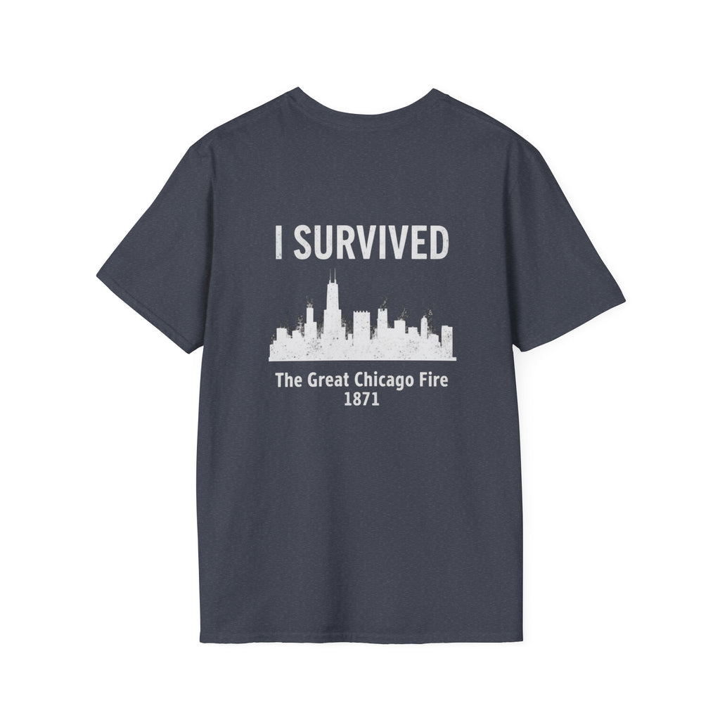I Survived The Great Chicago Back Print T-Shirt