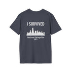 I Survived The Great Chicago Back Print T-Shirt