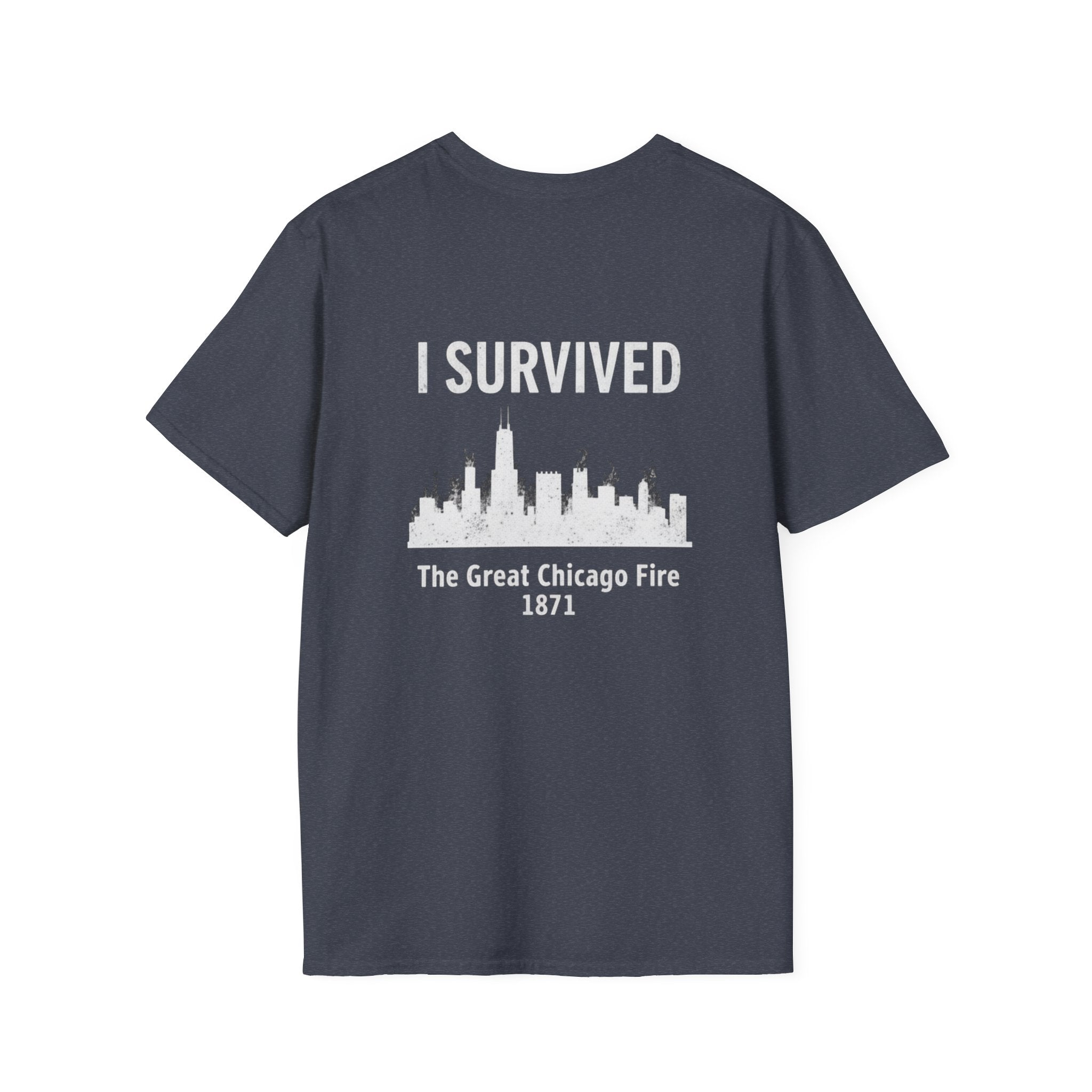 I Survived The Great Chicago Back Print T-Shirt