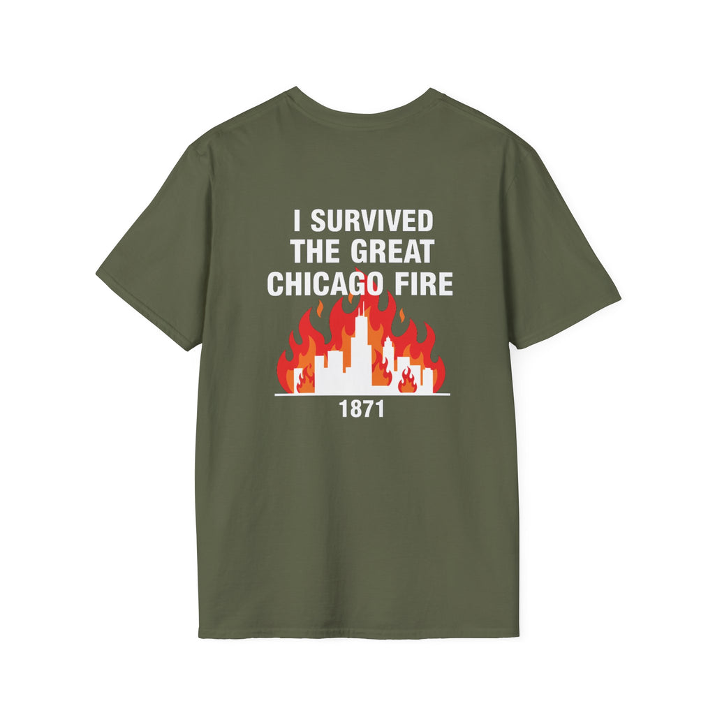 Great Chicago Fire Classic Back Print T-Shirt