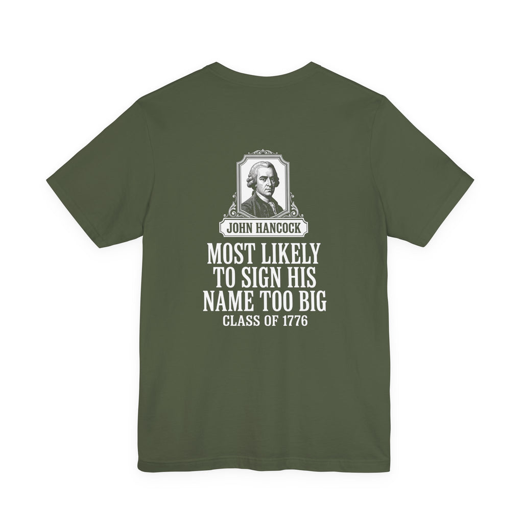 John Hancock Signature Superlative Back Print Premium Tee