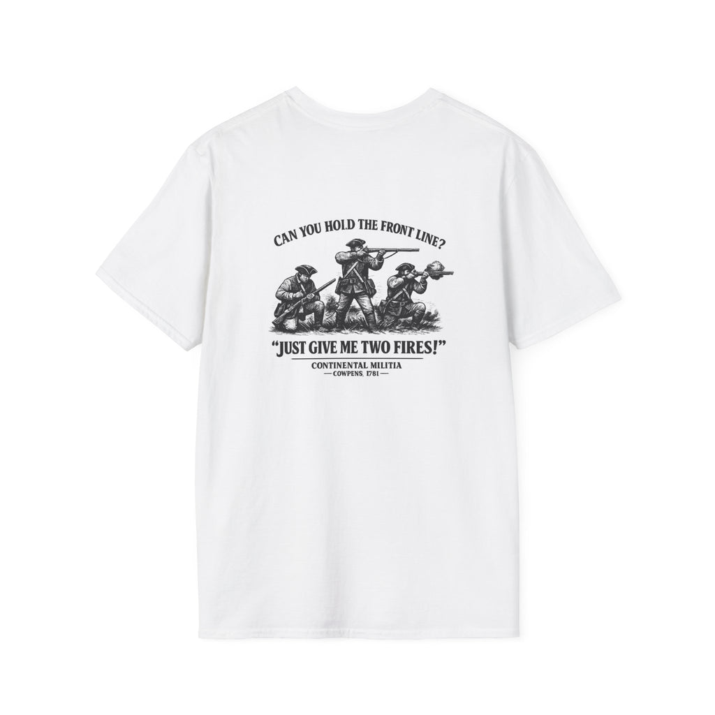 Continental Militia Two Fires Cowpens Back Print T-Shirt