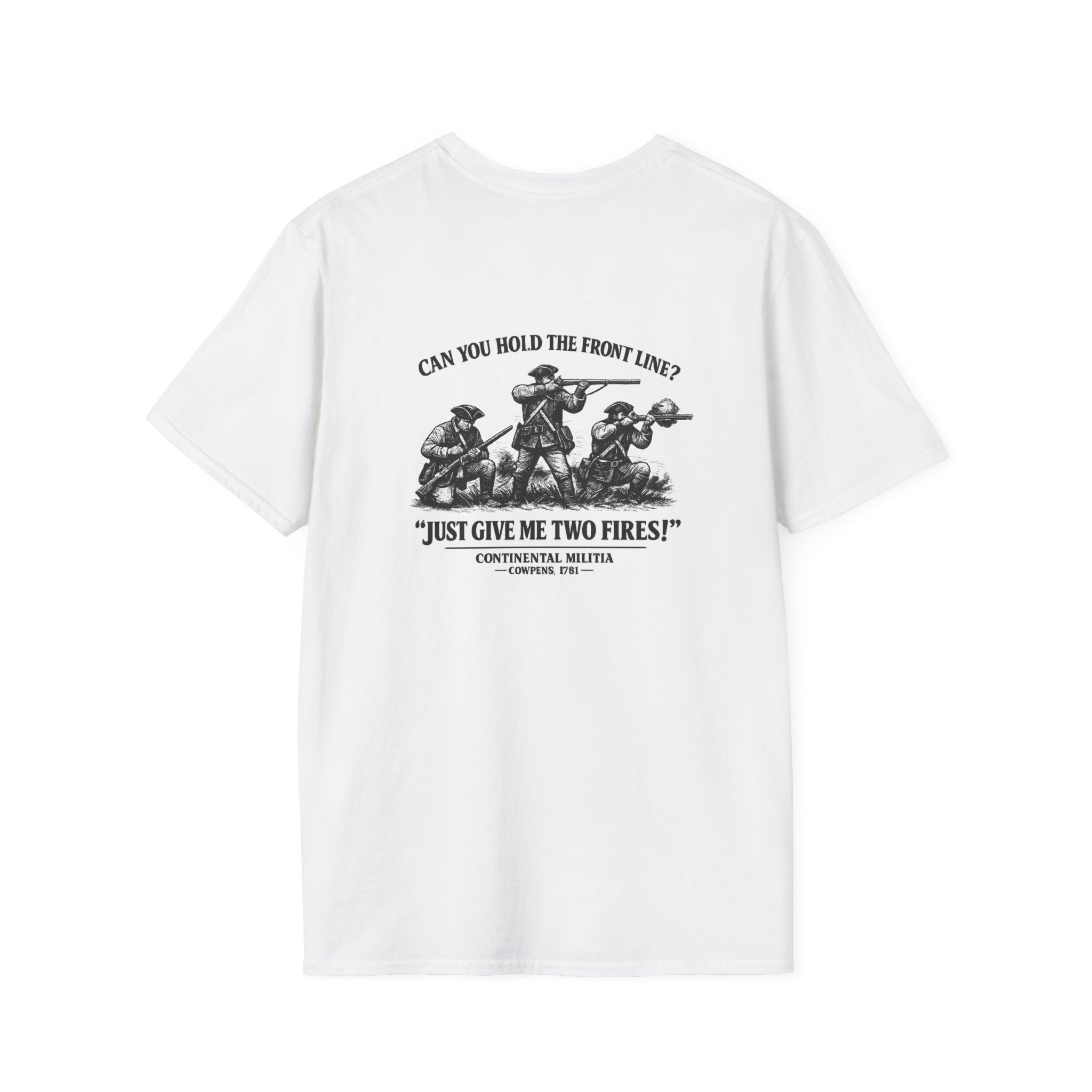 Continental Militia Two Fires Cowpens Back Print T-Shirt