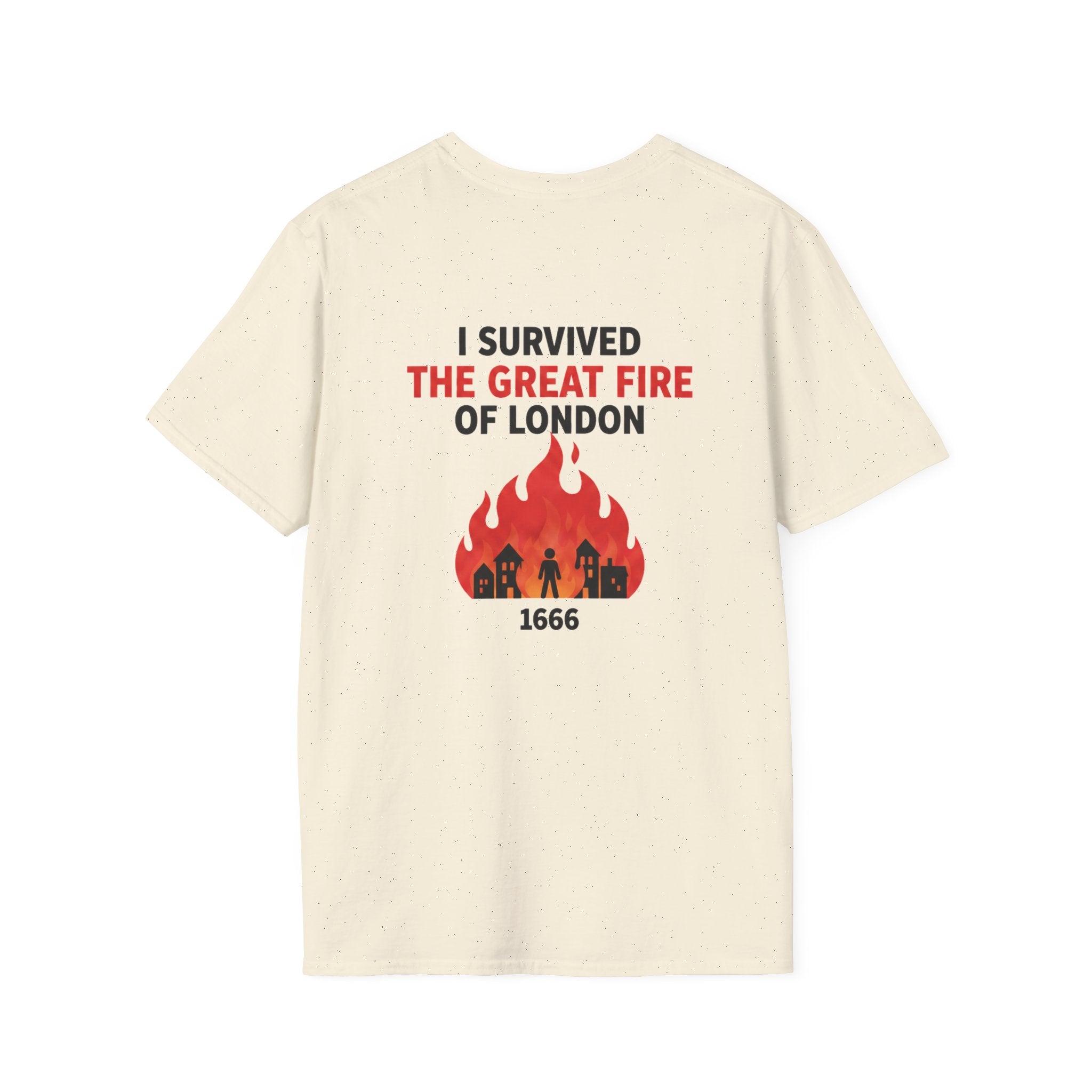 I Survived The Great Fire Back Print T-Shirt