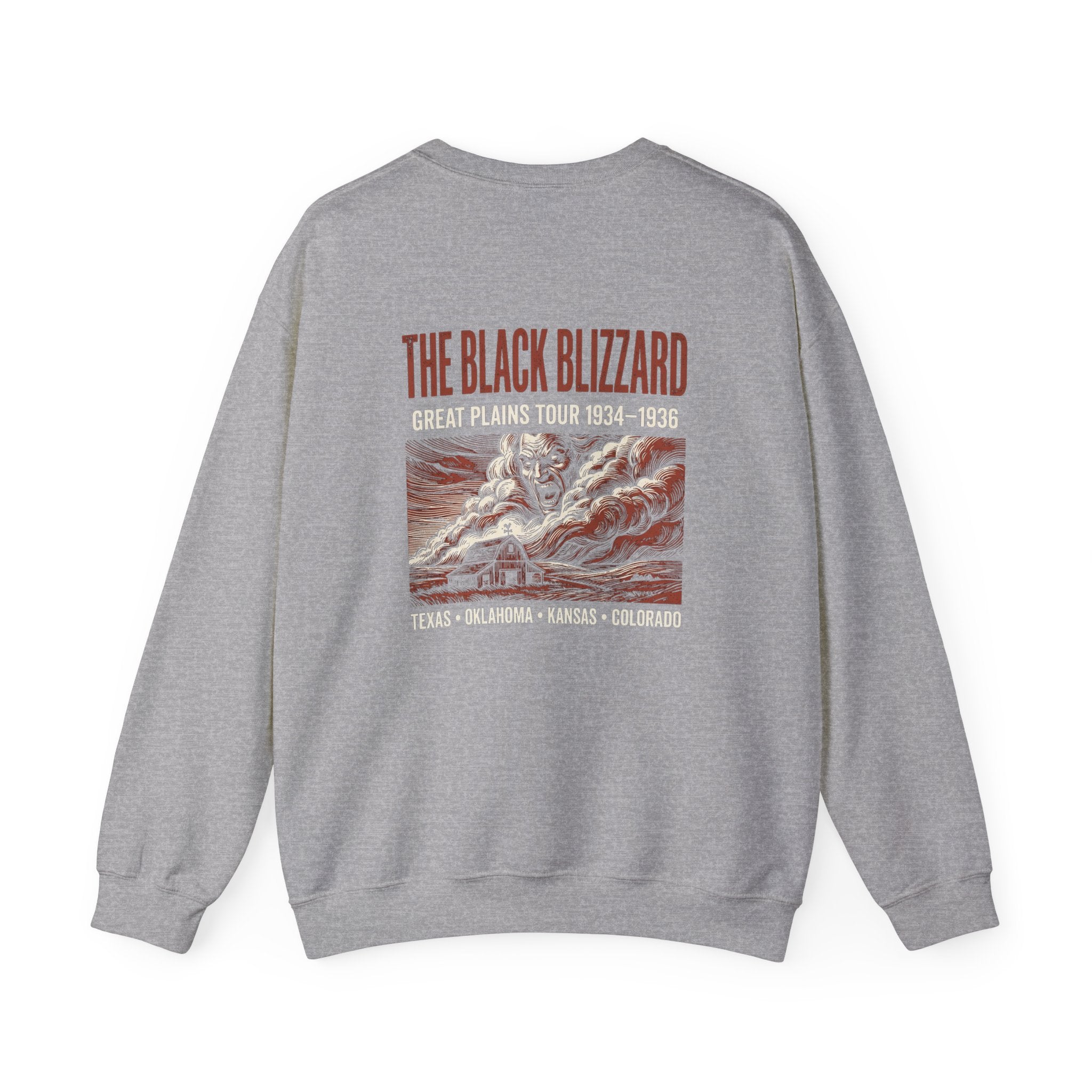 Black Blizzard Dust Tour Back Print Sweatshirt