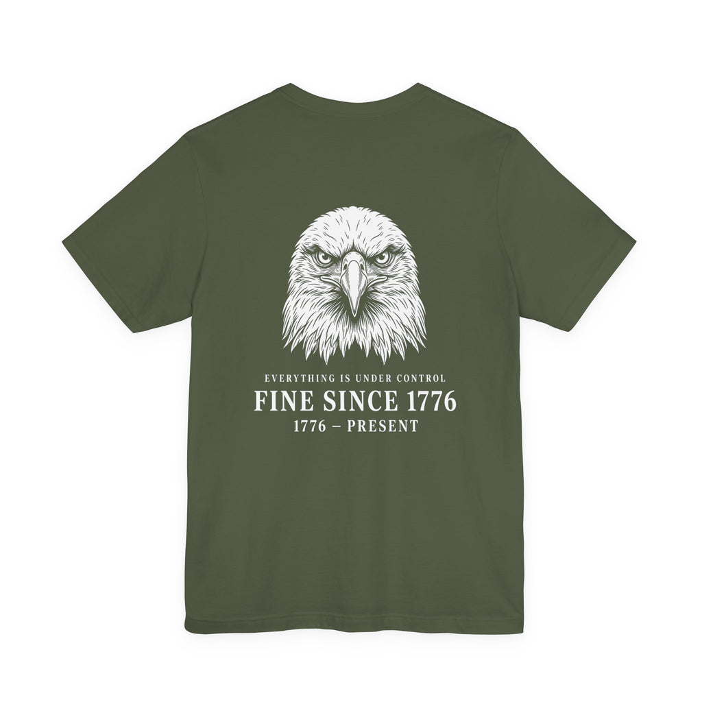 Stressed Eagle Fine Since Back Print Premium Tee