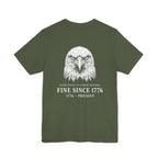 Stressed Eagle Fine Since Back Print Premium Tee