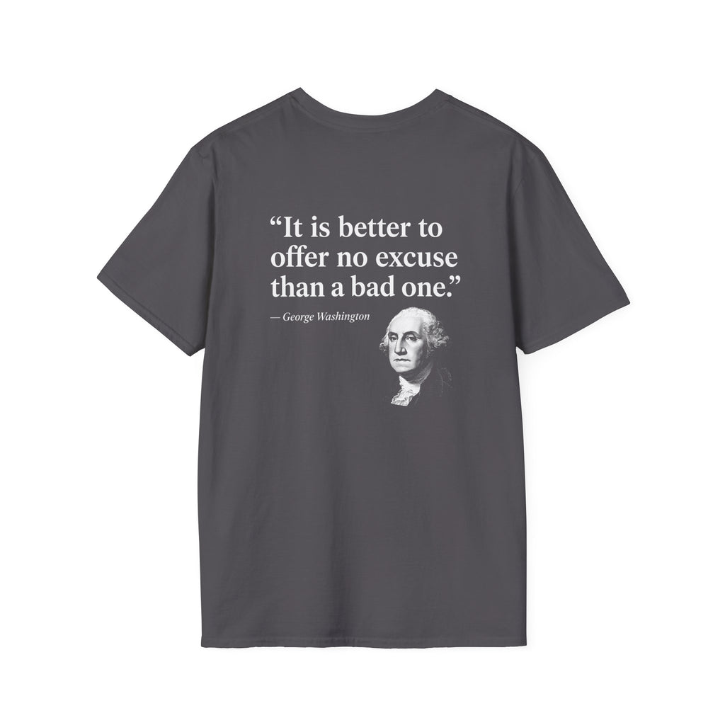 George Washington No Excuse Back Print T-Shirt