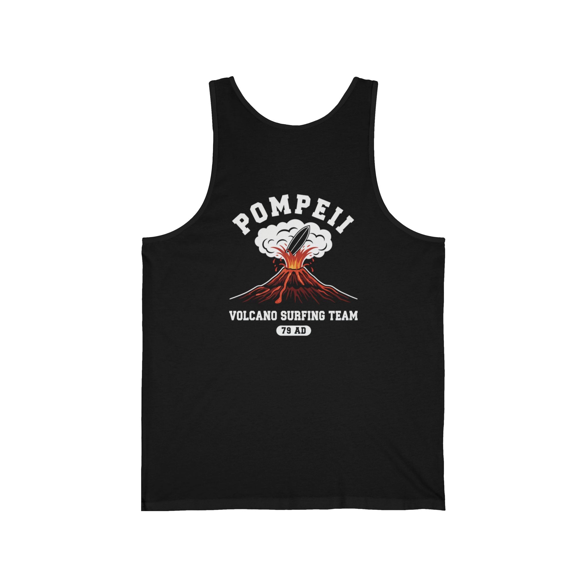 Pompeii Volcano Surfing Team Back Print Tank Top
