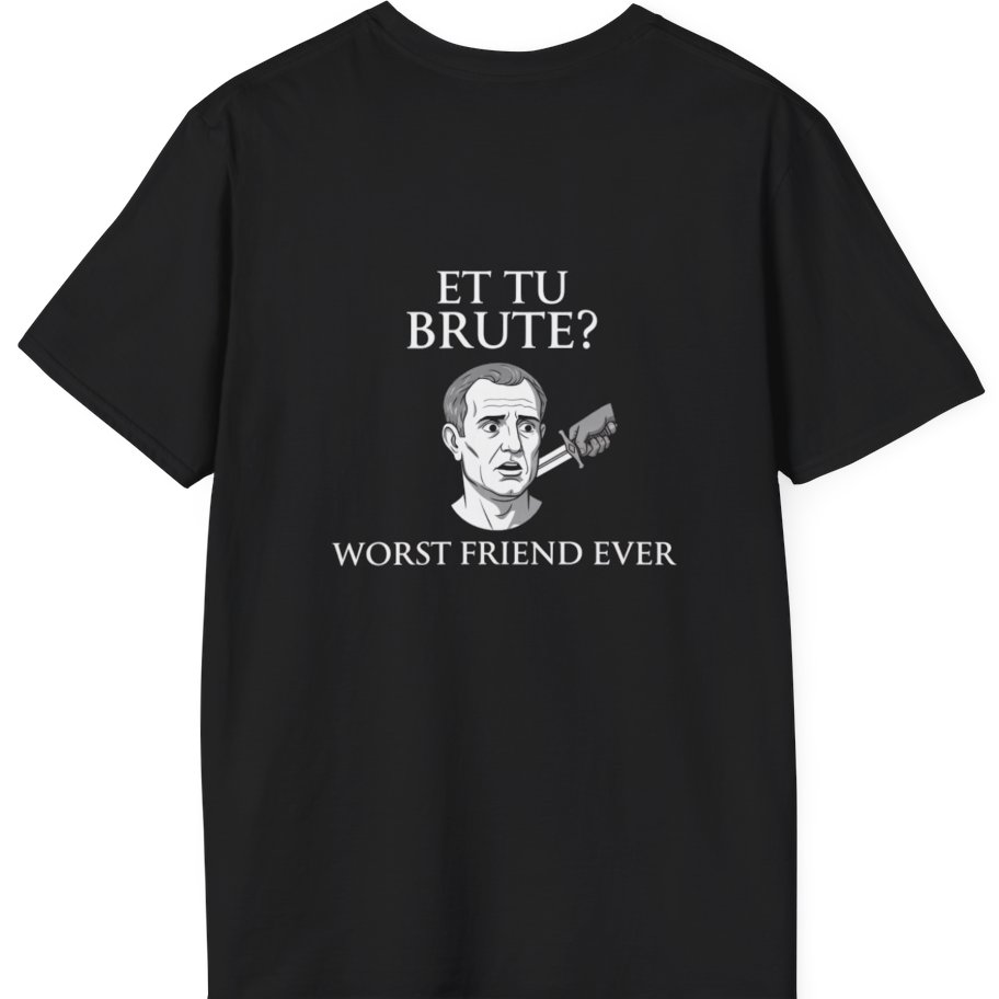 Et Tu Brute Back Print T-Shirt - Black back