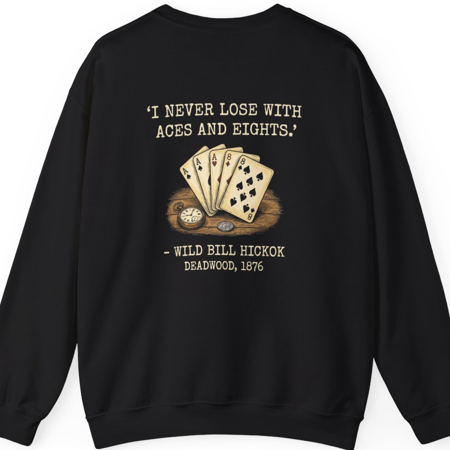 Dead Mans Hand Poker Back Print Sweatshirt - Black back