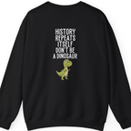 History Repeats Itself Back Print Sweatshirt - Black back