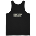 I Came I Saw I Back Print Tank Top - Black back