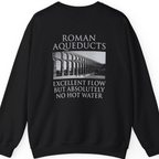 Roman Aqueducts Service Review Back Print Sweatshirt - Black back