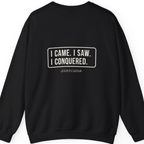 I Came I Saw I Back Print Sweatshirt - Black back