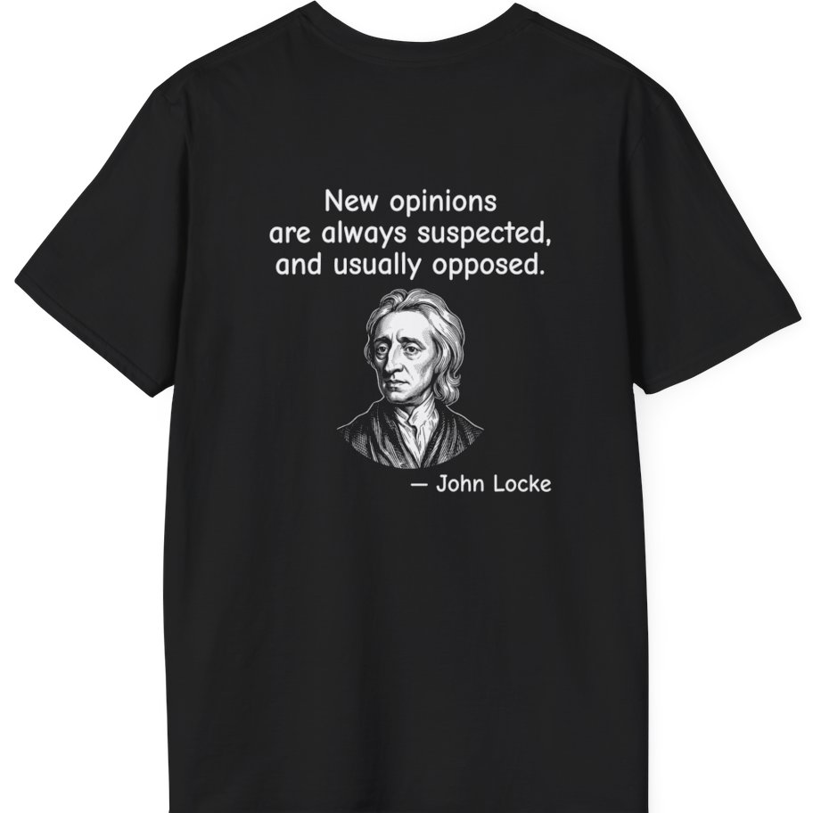 Locke New Opinions Back Print T-Shirt - Black back