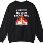 Great Chicago Fire Classic Back Print Sweatshirt - Black back