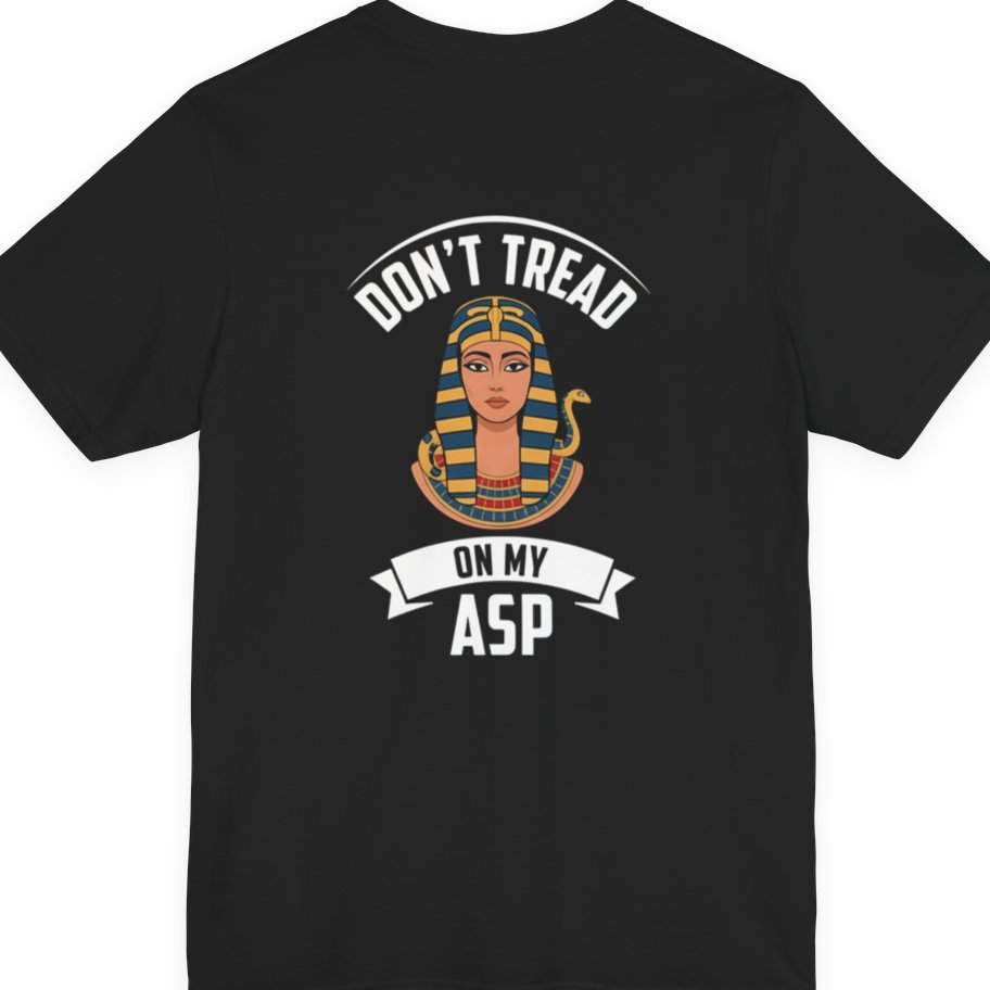 Cleopatra Asp Back Print Premium Tee - Black back