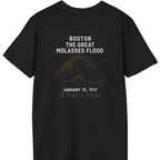 Boston The Great Molasses Flood Back Print T-Shirt - Black back