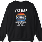 Vhs Tape Memorial Back Print Sweatshirt - Black back