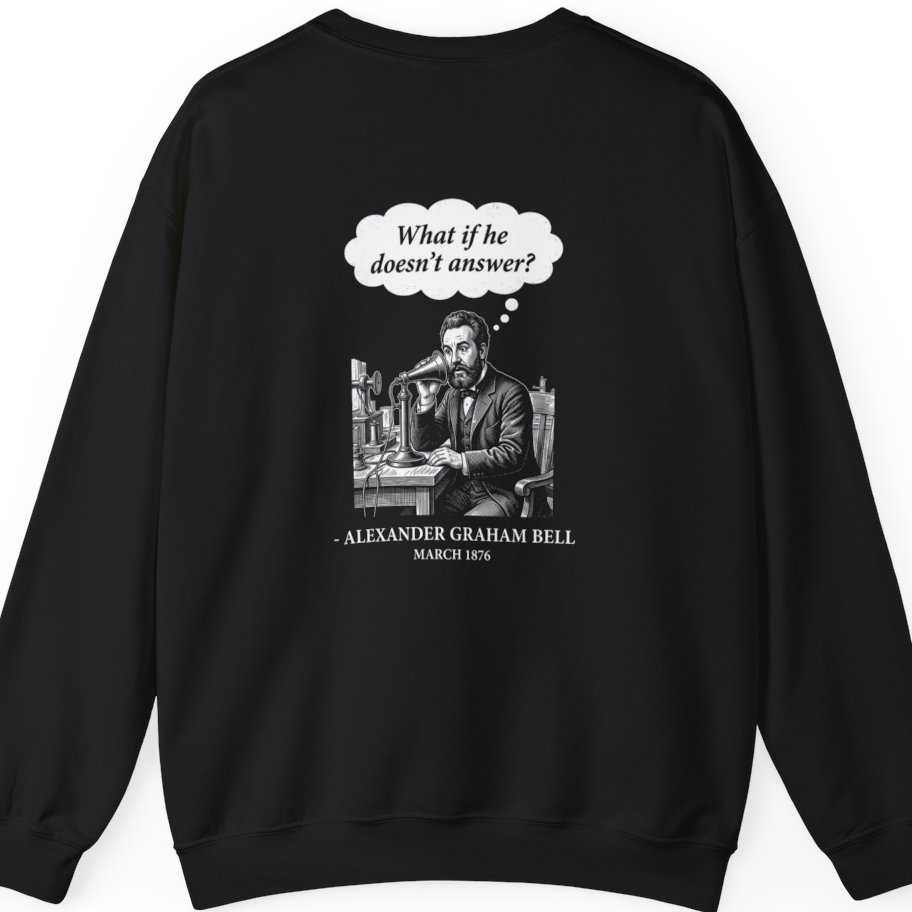 First Phone Call Panic Back Print Sweatshirt - Black back