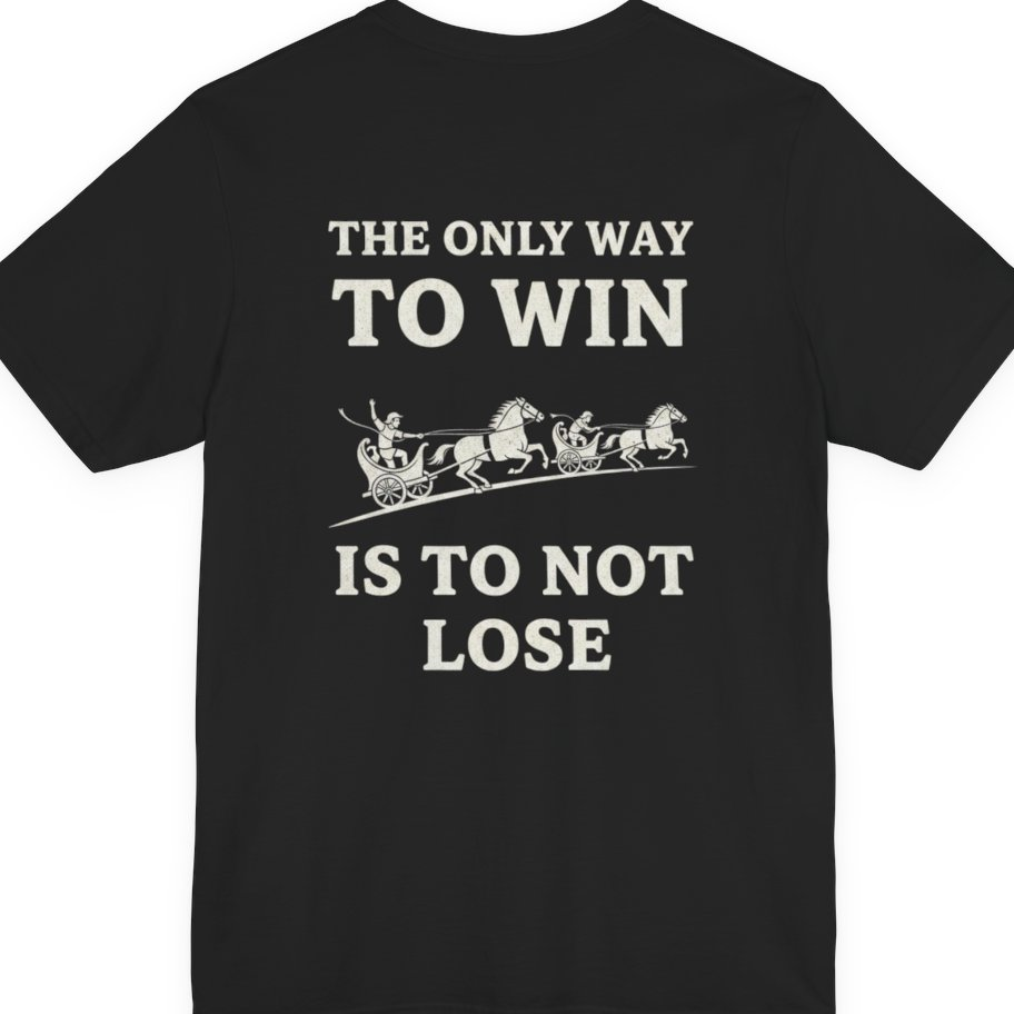 The Only Way To Win Back Print Premium Tee - Black back