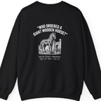 Trojan Horse Deadpan Satire Back Print Sweatshirt - Black back