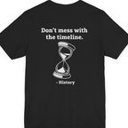 Time Travel Paradox Back Print Premium Tee - Black back