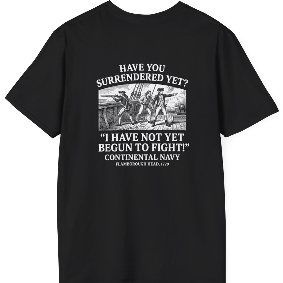 Not Yet Begun To Fight Back Print T-Shirt - Black back