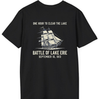 Battle of Lake Erie Back Print T-Shirt - Black back