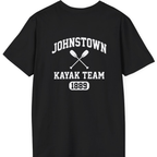 Johnstown Kayak Team Back Print T-Shirt - Black back