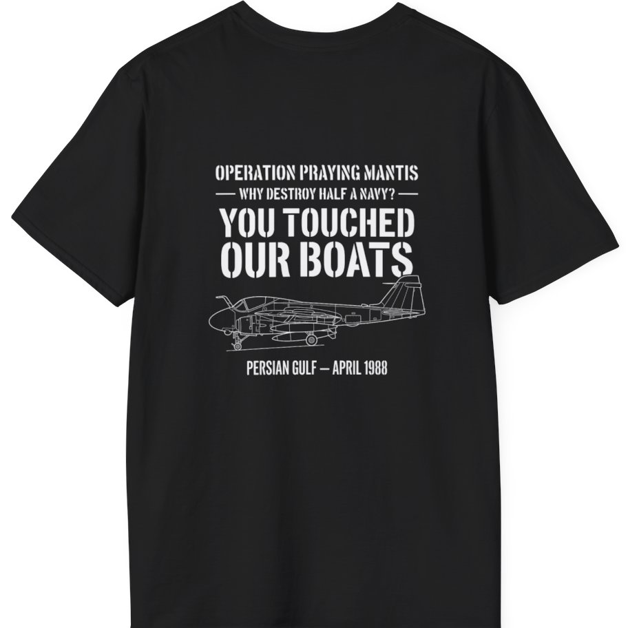 Operation Praying Mantis Back Print T-Shirt - Black back