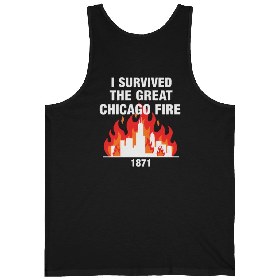 Great Chicago Fire Classic Back Print Tank Top - Black back