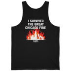 Great Chicago Fire Classic Back Print Tank Top - Black back