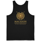 Macedonian Empire Crest Back Print Tank Top - Black back