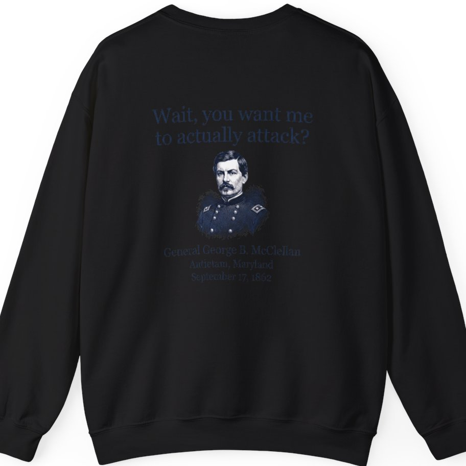 Mcclellan Antietam Attack Back Print Sweatshirt - Black back