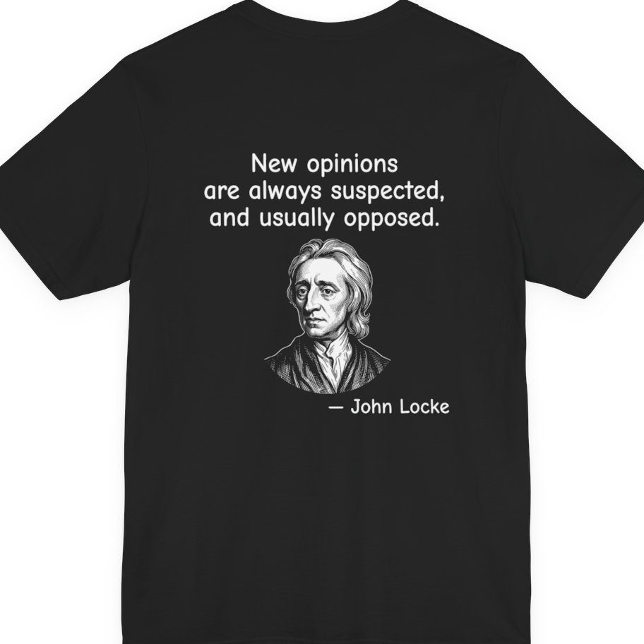 Locke New Opinions Back Print Premium Tee - Black back