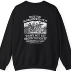 Not Yet Begun To Fight Back Print Sweatshirt - Black back