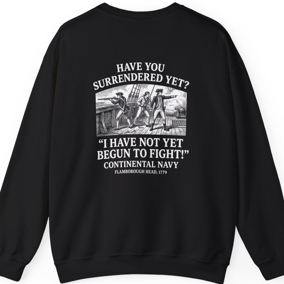 Not Yet Begun To Fight Back Print Sweatshirt - Black back