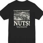 Bastogne Nuts Defiance Back Print Premium Tee - Black back