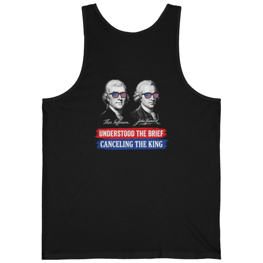 Jefferson Hancock Canceling The King Back Print Tank Top - Black back