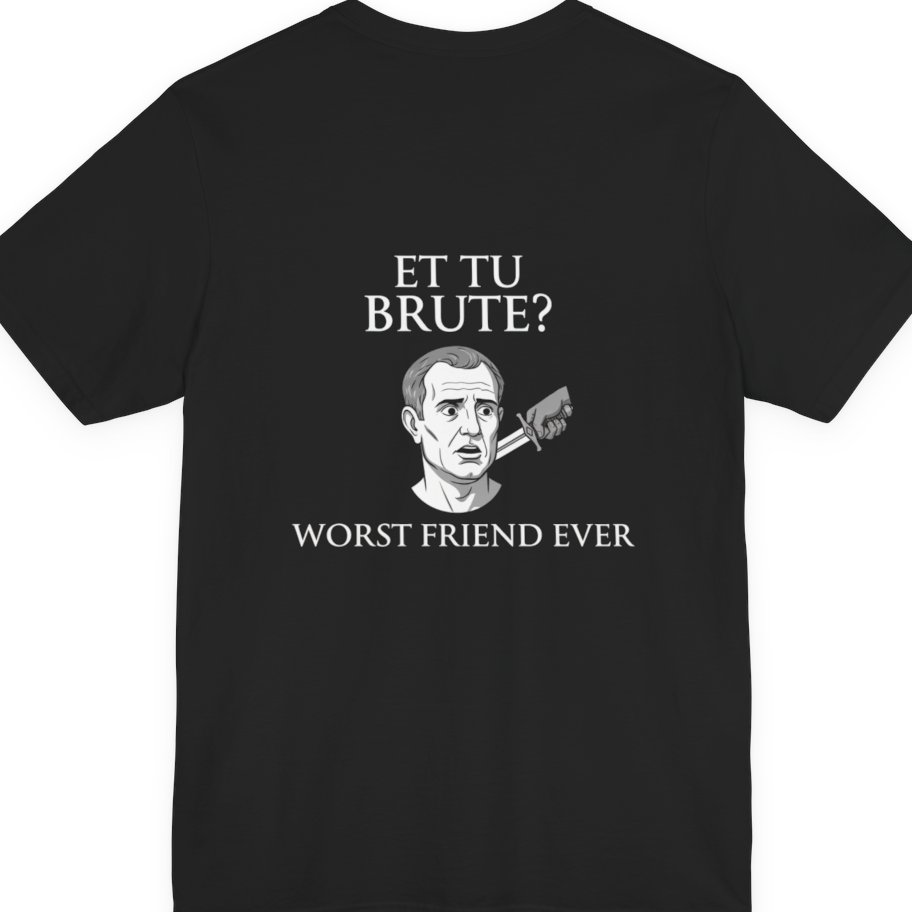 Et Tu Brute Back Print Premium Tee - Black back