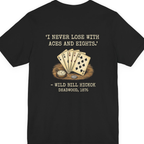 Dead Mans Hand Poker Back Print Premium Tee - Black back